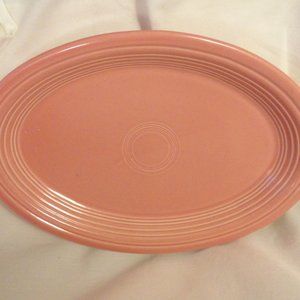 Pink - Rose Fiesta Oval Platter 13 Inches Homer Laughlin